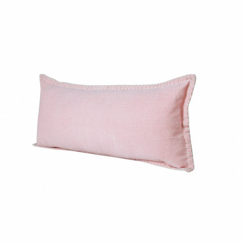 14" X 36" Light Blue 100% Cotton Zippered Pillow